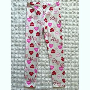 Cat & Jack Valentine Candy Hearts Leggings
